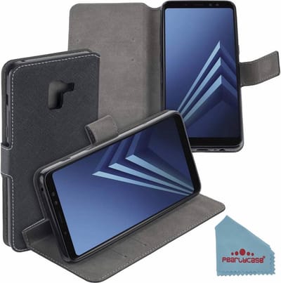 Pearlycase® Zwart Y Wallet Bookcase Hoesje Geschikt voor Samsung Galaxy A8 Plus 2018