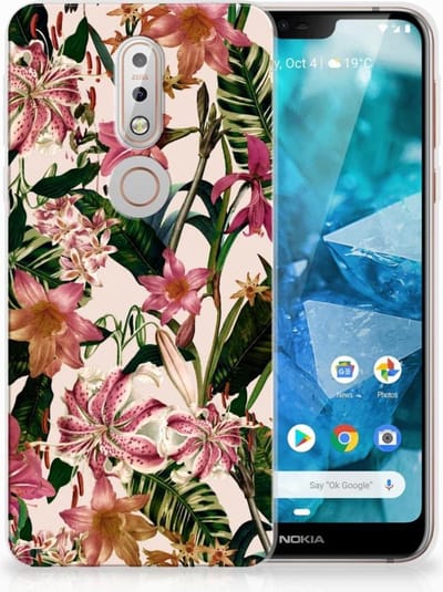Nokia 7.1 TPU Case Flowers