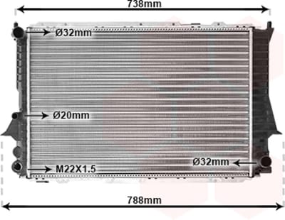 Van Wezel - RADIATOR VOOR AUDI 100 C4 1990-1994 4A0121251G