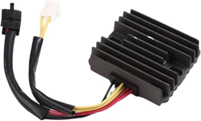 Motorfiets Spanningsregelaar - Gelijkrichter Regulator - Motor Accu Onderhoud - Stabiele Uitgangsspanning - 556 g - Zwart