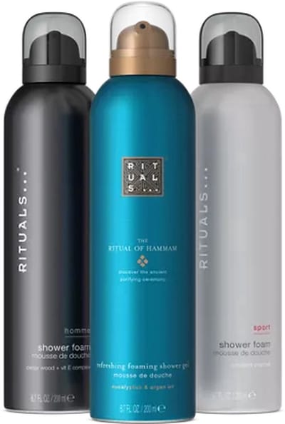 RITUALS Homme Shower Foam Value Pack - Hammam en Sport Douche Gel - 3 x 200ml