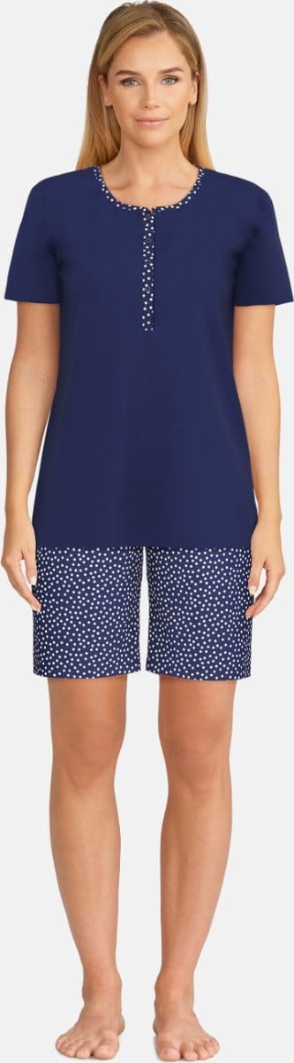 Götzburg Pyjama korte broek - 637 Blue - maat 42 (42) - Dames Volwassenen - 100% katoen- 250173-4009-637-42