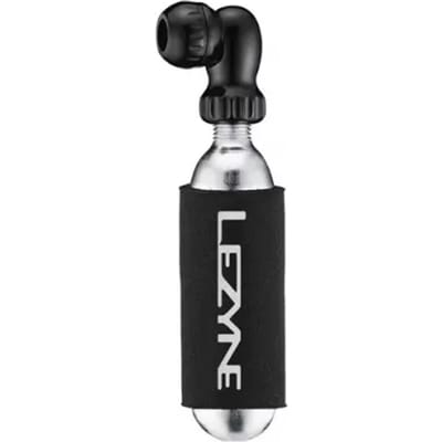 Lezyne Twin Speed Drive Co2 16g - Compacte Co2 inflator - Neopreen hoes - Presta en Schrader ventielen - Aluminium - Zwart