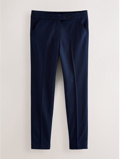 Next - Meisjes - Schoolbroek met rechte voorkant - Blauw