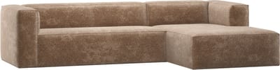 WOOOD Bean Hoekbank Rechts - Chenille - Velvet Taupe - 73x305x175
