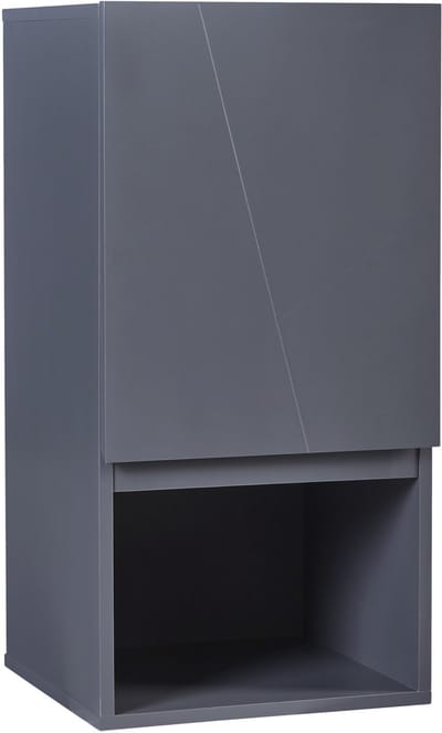 Badkamerkast Overath met deur en open vak grijs 60x30x30 cm [en.casa]