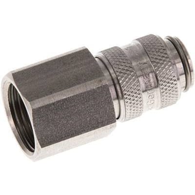 RVS DN 5 Luchtkoppeling Snelkoppeling G 3/8 inch Binnendraad - CLS5-F-S-038