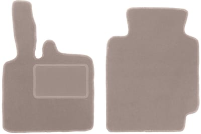 Beige velours matten voor: Smart ForTwo I met poot (1998-2007)