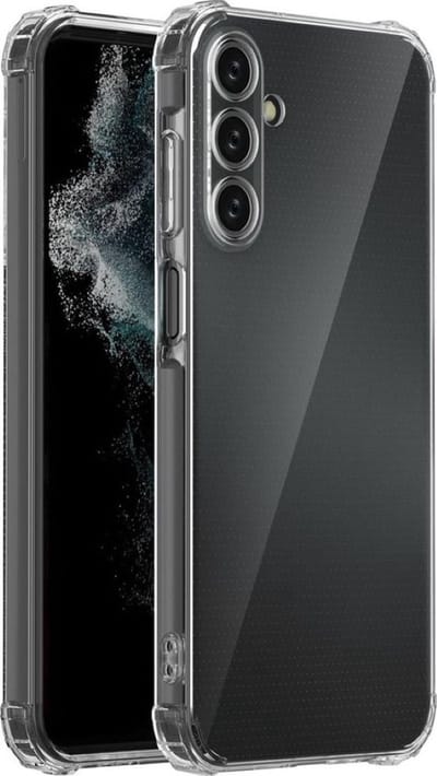 Anti shock Siliconen met Camera/Lens Bescherming Hoesje - Geschikt voor Samsung Galaxy A15 / A15 5G - Extra sterke hoeken back cover - Transparant