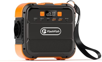 FlashFish A101 - Draagbare Powerstation - 98Wh - 26400mAh - 120W Mini - Met AC/DC/Q/ 3.0 USB - Vliegtuig Toegestaan & Perfect voor Camping & Outdoor - Oranje