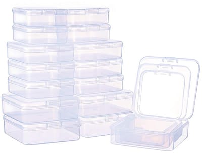 Dailygoods- Opbergdozen met Deksel - Kunststof - Voor Kralen/Sieraden - Robuust - Lekvrij - Compact - Opklapbare Deksels - Opbergcontainers