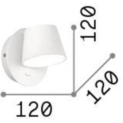 Ideal Lux LED wandlamp Gim, zwart, aluminium, 12 cm