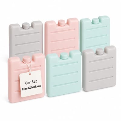 Dailygoods- Koelaccuset Herbruikbaar - Koelelementen Klein - Koelelementen Plat - Koelaccu's - Voedselveilig - Compact Formaat