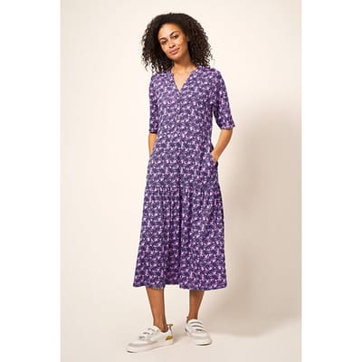 White Stuff Sabina Jersey Dre Pink Größe: 12 REGULAR | Midikleider Outlet | Damen | Rosa