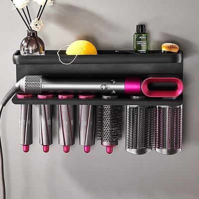 Wandhouder Organizer voor Opbergruimte met Plank voor Haarstyler en Borstels