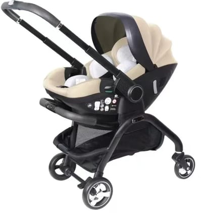 Solayne Kinderwagen - Buggy - Kinderwagen 3 in 1 - Wandelwagen - Maxi Cosi - Lichtgewicht - Inklapbaar - 0 tot 13 mdn - Koffie kleur