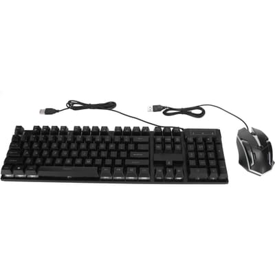 Ensemble clavier et souris de jeu 104 touches rétroéclairé par LED ergonomique étanche réponse rapide