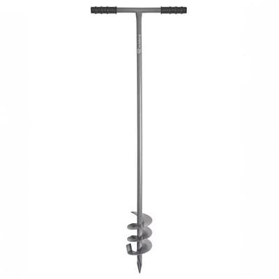 KADAX Grondboor voor het planten van bomen, T-vormige handboor voor tuinieren, tuinboor voor hekpalen, plantenboor met handgreep (Ø 110 mm)