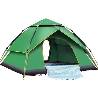 Pop-up tent 3-4 persoons kampeertent Gemakkelijk en direct op te zetten Portable Backpacking Sun Shelter voor reizen Wandelen Veldkamperen （215*215*135cm） legergroene kleur