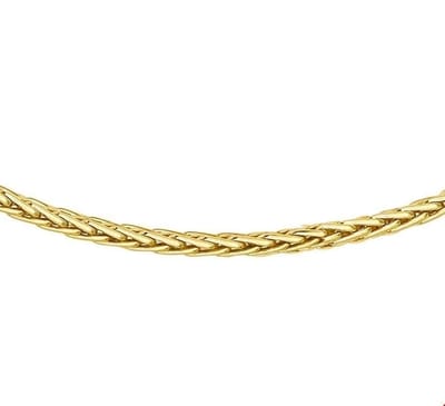 The Jewelry Collection Ketting Vossestaart 3,0 mm 45 cm - Verguld