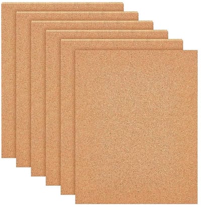 Dailygoods- Kurkplaten 6 Stuks - Zelfklevend - Antislip - Kurktegels - Wanddecoratie - 30 x 21 cm - 5 mm Dik - Kurkmat