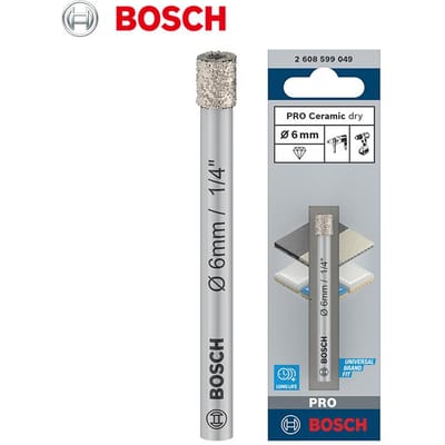 Bosch Professional Serie Gelaste Diamant Tegel Droog Boorbeitel met Koelwas Keramische Boorbeitels