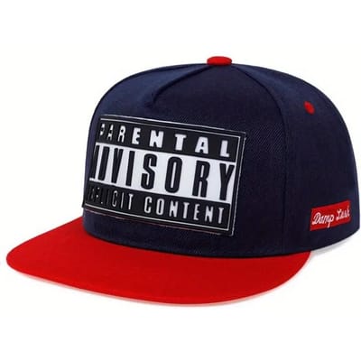 Nouveau Casquette Brodée Street Dance Hip Hop Chapeau Ombrelle de Loisirs Extérieur Casquette de Baseball à Bord Plat Unisexe black