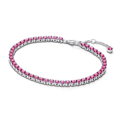 Pandora 591469C04-18 - Bracelet chain Sparkling Pink Tennis Bracelet - armband-lengte 18 cm
