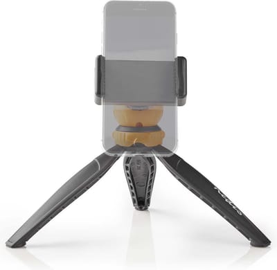Nedis Statief - Maximaal draagvermogen: 1.5 kg - Minimale werkhoogte: 11.0 cm - Maximale werkhoogte: 16.0 cm - 1 Segment - Gefixeerd - Inclusief reistas - ABS / Nylon - Oranje / Zwart