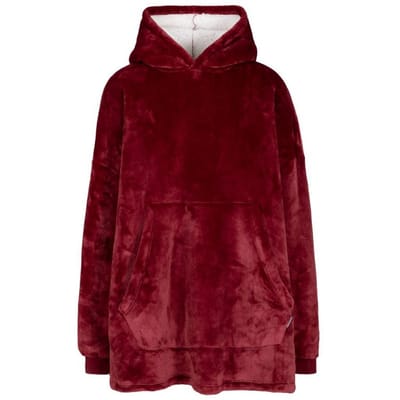 Trespass Uniseks Volwassen Knusse Oversized Hoodie Deken (Donkere kers)