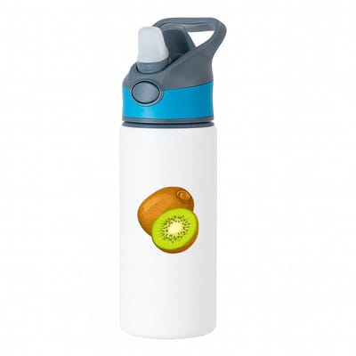 Hacebo® - Kiwi waterfles met rietje blauw - Fruitschaal - Fruit liefhebbers - Vrucht - gezond eten - fruit - water fles - 650ML