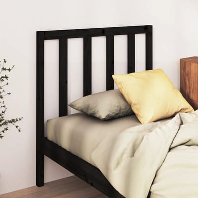 vidaXL - Hoofdbord - 96x4x100 - cm - massief - grenenhout - zwart