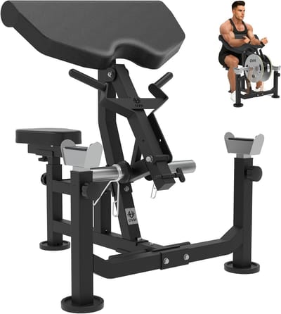 Biceps Curlbank - Armtrainer Machine - Gerichte Krachttraining - 3-in-1 Veelzijdigheid - Tot 300 kg - Zwart