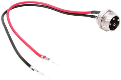 Allecto - 3-polige oplaadpoortconnector - Oplaadconnector - Geschikt voor elektrische scooters - 2-aderige aansluiting - 6-delige set