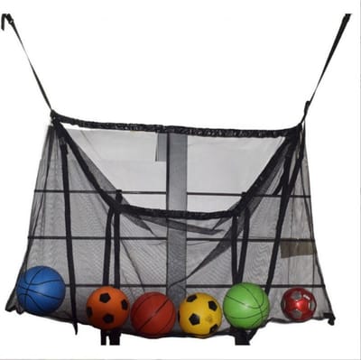 Daity 1-pack - Opbergzak voor zwembad - Opbergzak voor drijfspeelgoed met stevig gaas en anti-doorhangondersteuning (zwart, 145*85 cm)