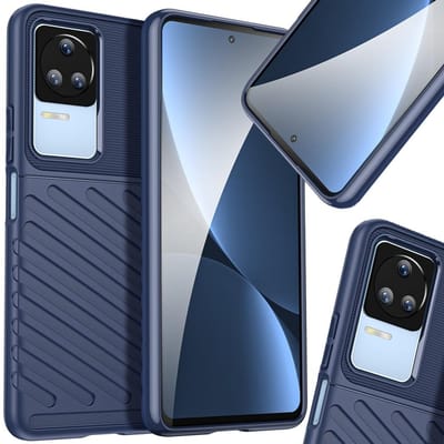 Thunder Case étui Xiaomi Poco F4 5G coque blindée en silicone bleu