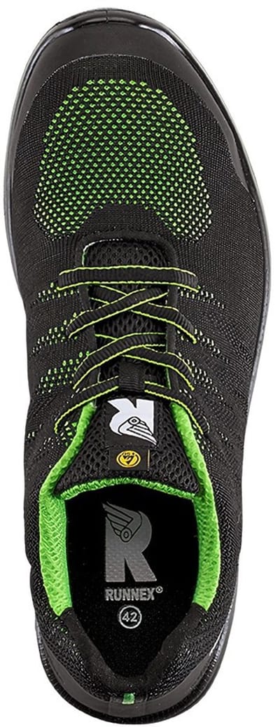 RUNNEX S1P-ESD-veiligheidsitalb -schoen SportStar Zwart/Groen