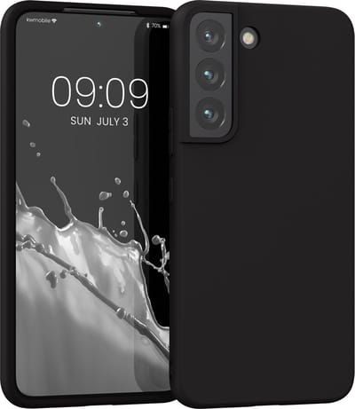 kwmobile telefoonhoesje geschikt voor Samsung Galaxy S22 - Hoesje voor smartphone - Back cover in mat zwart