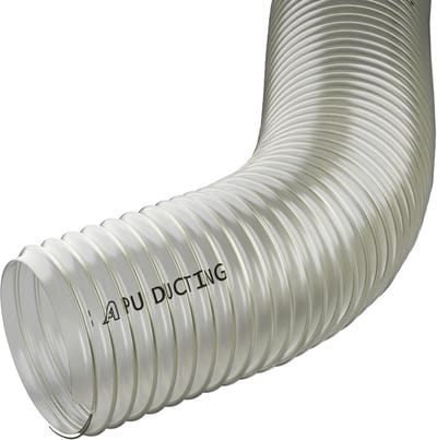 Duidelijke Polyurethaan Afzuigslang 125mm Diameter voor Stof, Houtafval en Ventilatie 2 Meter