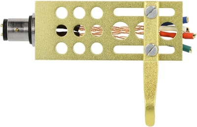 Draaifoon Headshell - Universele Cartridge Houder - Platenspeler Optimalisatie - CNC Aluminium Constructie - 1/2 Inch - Goud