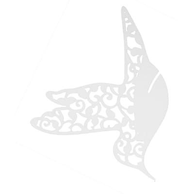 Lot de 50 marque-places creux en forme de petit oiseau pour décoration de table en verre à vin White white