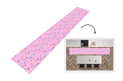Keukenloper - Loper keuken - Design - Patronen - Roze - Jaren 80 - 300x50 cm - Keukenloper vinyl