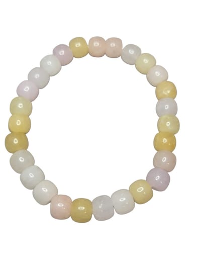 Citrien, rozenkwarts en maansteen armband.