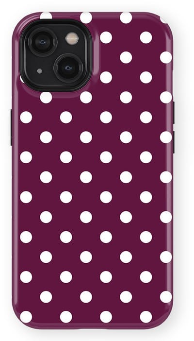 Polka Dots Hoesje geschikt voor iPhone 14 | Geschikt Voor Mag | Stippen Design Backcover geschikt voor iPhone 14 Purple Pop