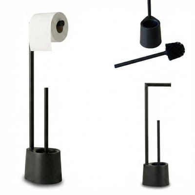 Toiletpapierhouder en WC-borstel STILK, 63 cm