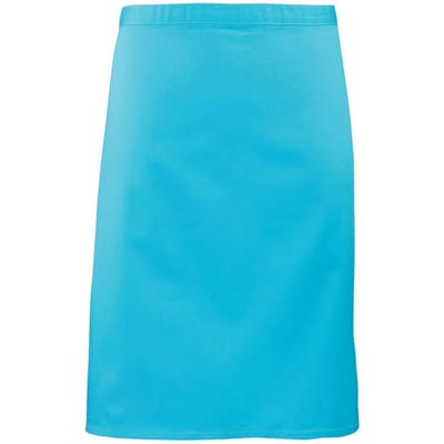 Premier Unisex Volwassenencollectie Halflang Taille Schort (Turquoise)
