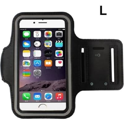 Grand noir - Support de brassard pour iPhone 12 Pro Max 11x7 + 5 7 pouces, étui de sport de plein air pour