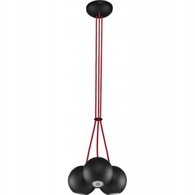 BUBBLE ZWART IN 3xGU10 Zwart Metaal 85cm