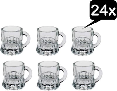 Borrelglaasjes-shotglaasjes-oktoberfest bierpul-set van 24 stuks