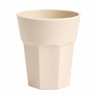 Plasticforte onbreekbaar drinkglas - kunststof - beige - 360 ml - drinkglazen - lichtgewicht - 9 x 10 cm - stapelbaar